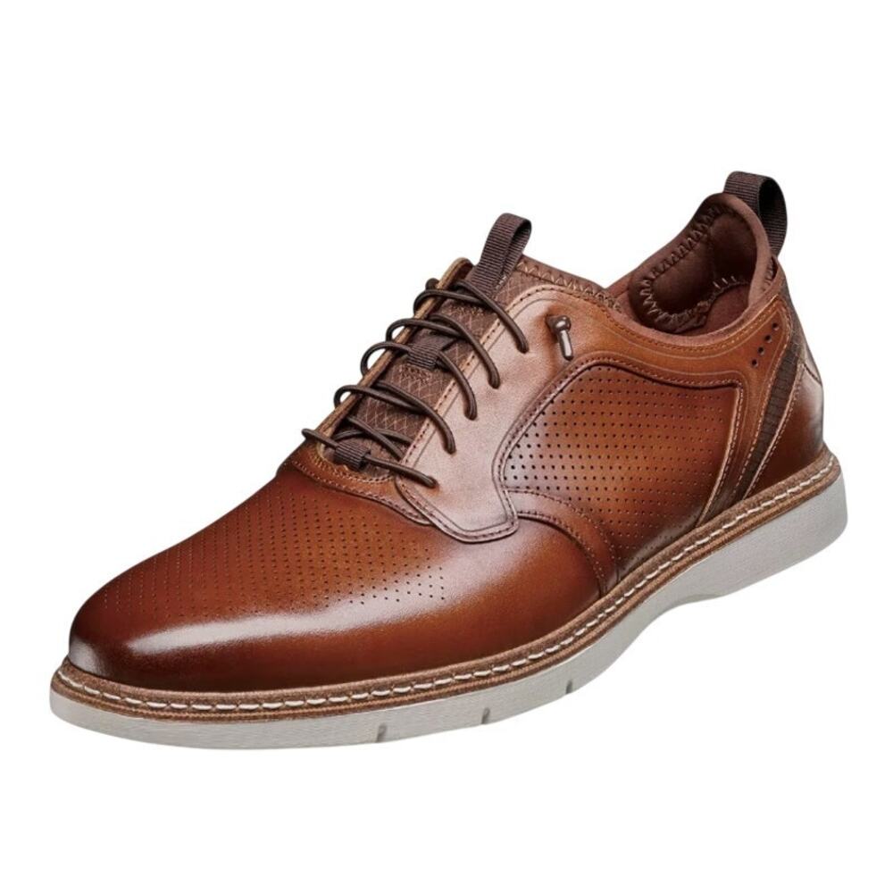 Stacy Adams Mens Sync Slip-On Oxfords Size 15 Wide Brown Leather NWOB